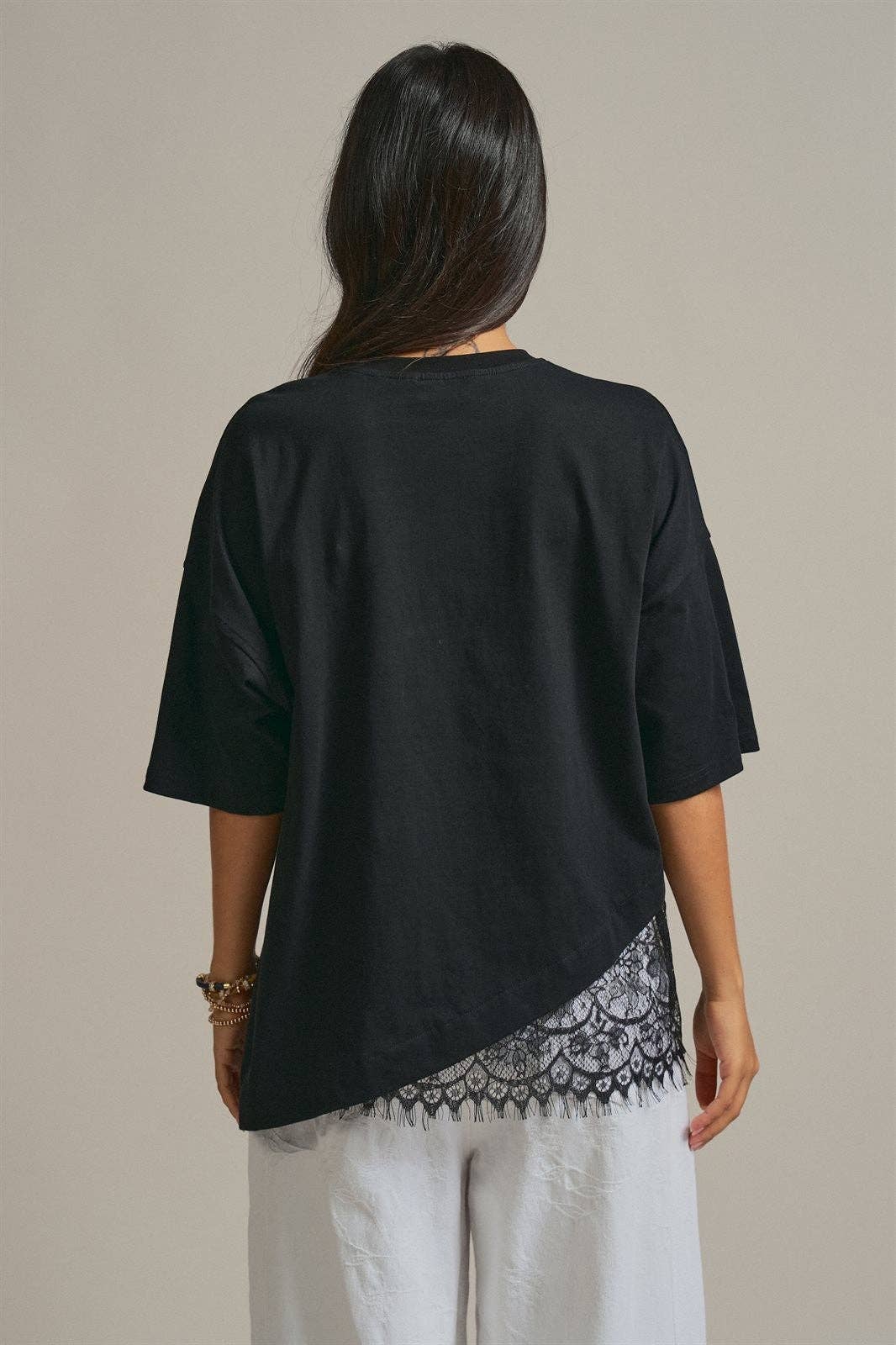 The Everyday Lace Hem Tee