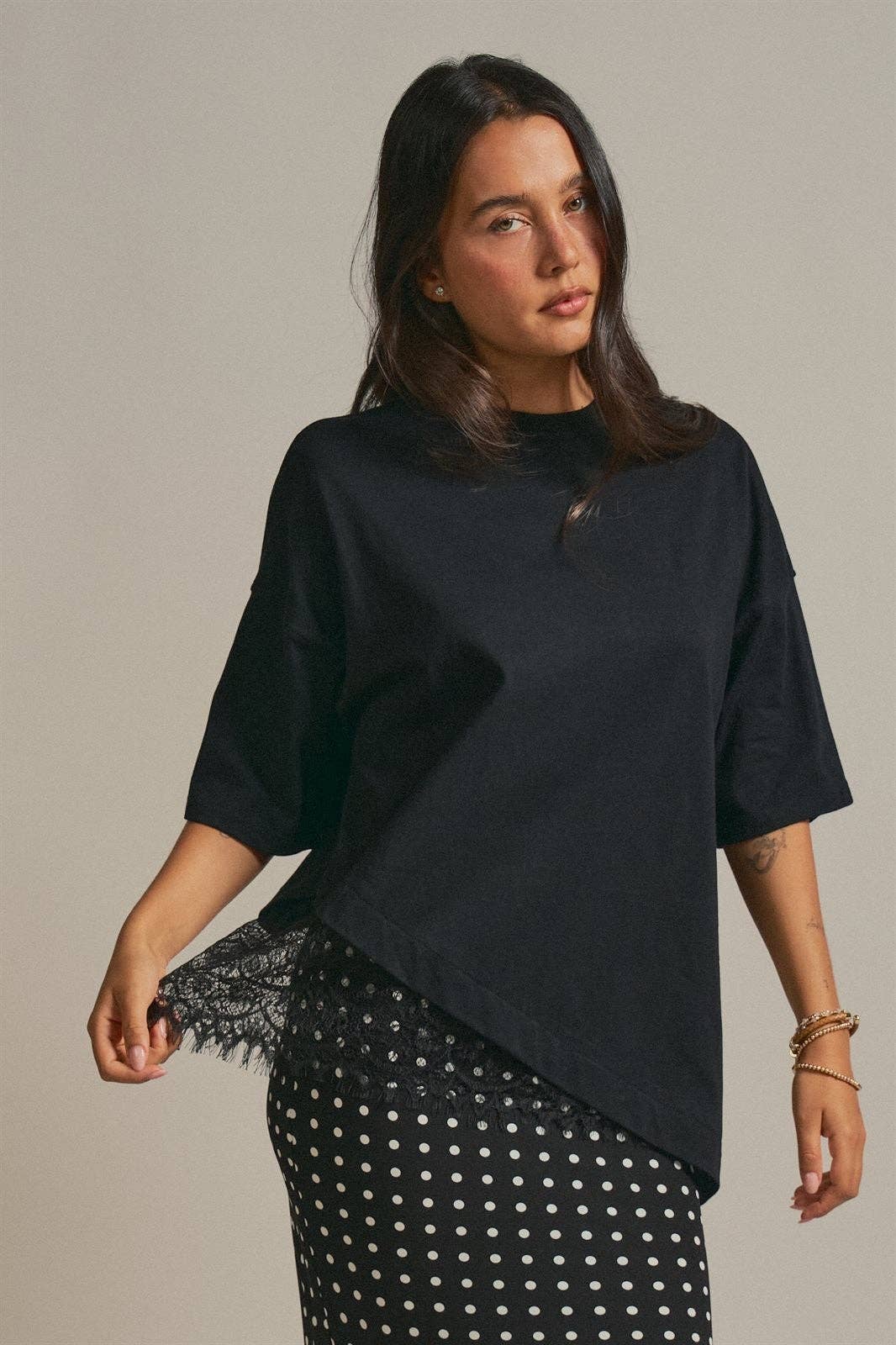 The Everyday Lace Hem Tee
