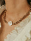 18K Gold Pearl Chain Necklace