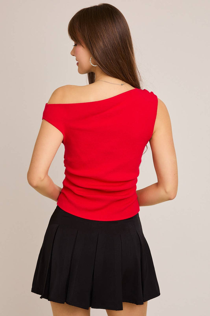 The Sienna Asymmetrical Knit Top