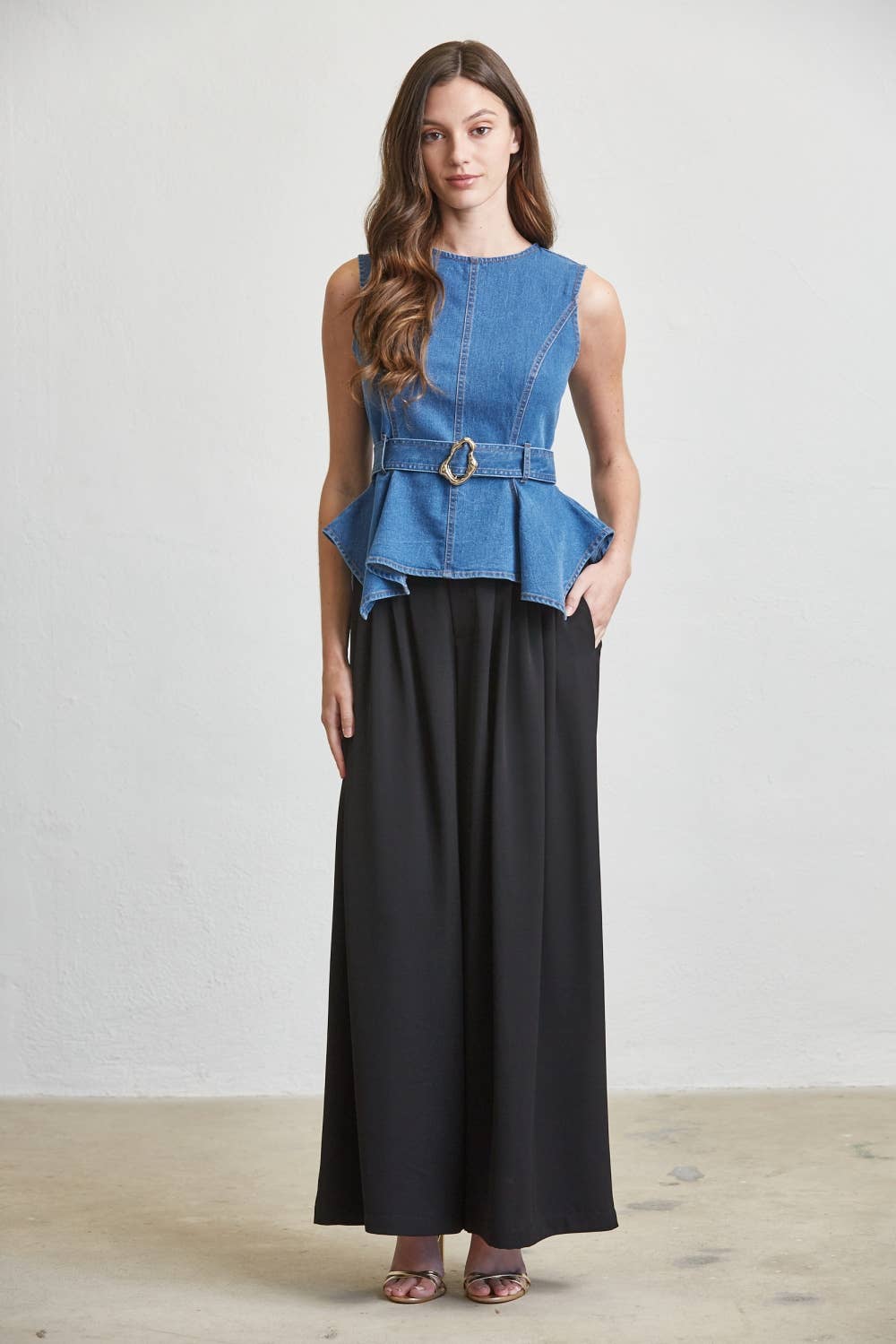 The Boat Neck Denim Top