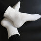 White Ruffle Grip Socks