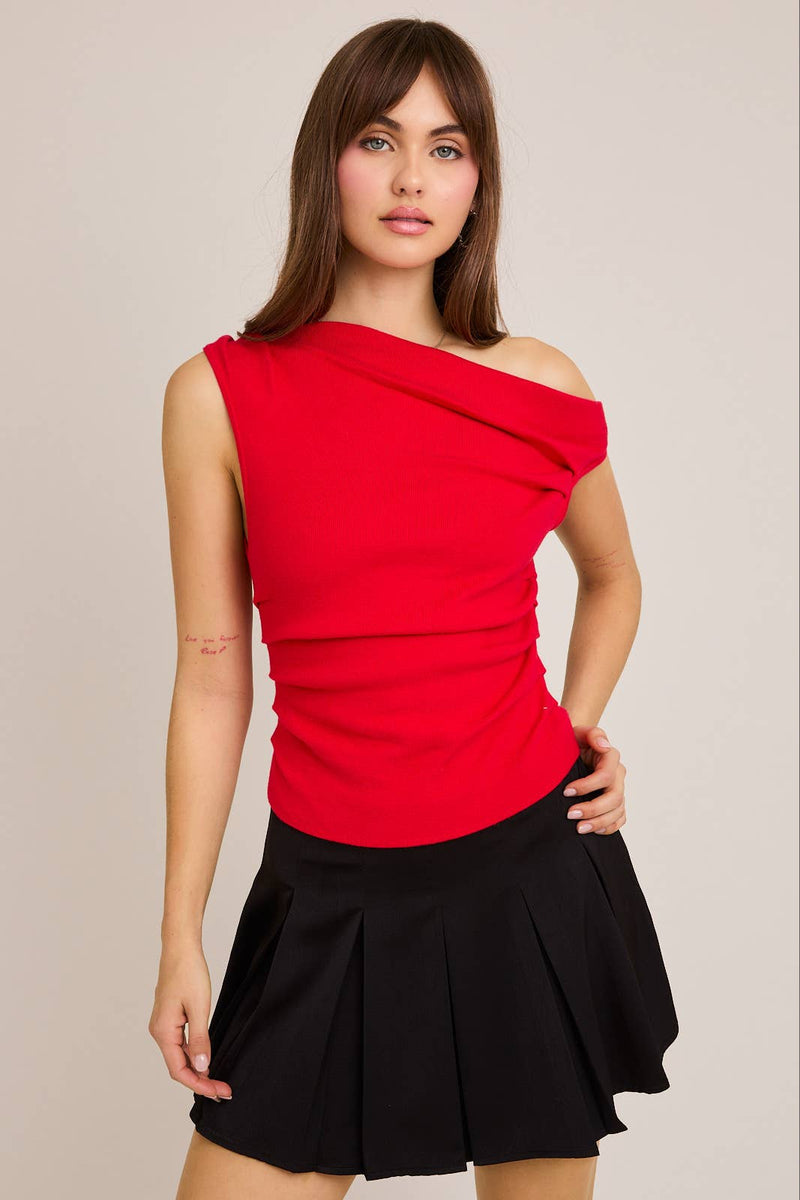 The Sienna Asymmetrical Knit Top
