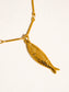 18K Gold Fish Pendant Necklace