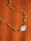 18K Gold Pearl Chain Necklace