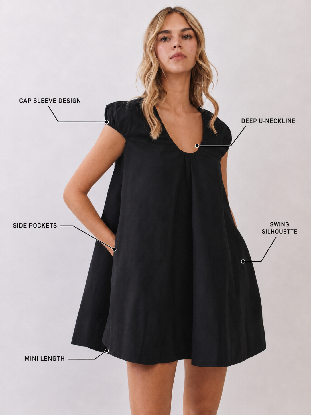 The Celine U-Neck Mini Dress