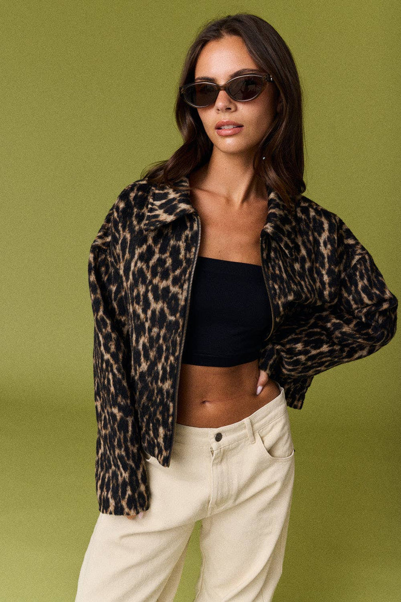 Vivian Leopard Print Jacket