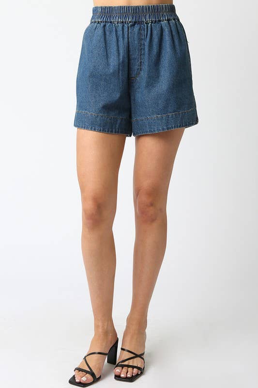 Melody Denim Shorts: Denim / M
