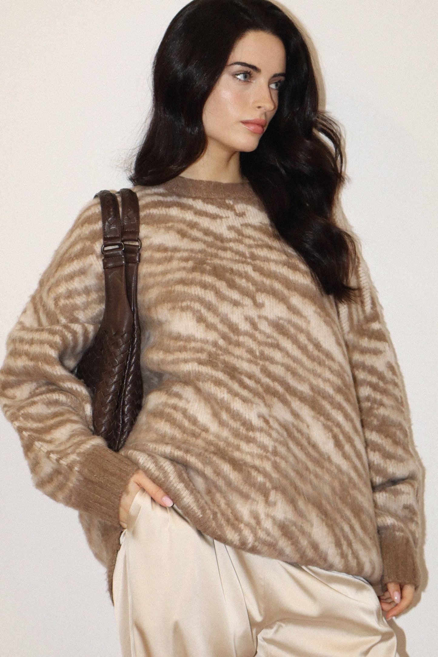 The Mara Zebra Knit Sweater