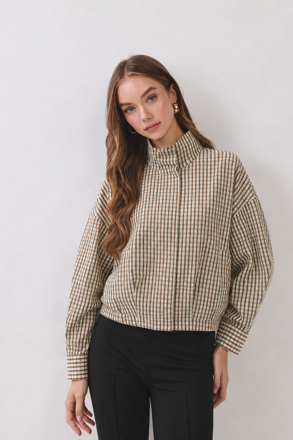 The Gingham Zip Jacket