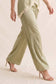 The Olive Satin Pants