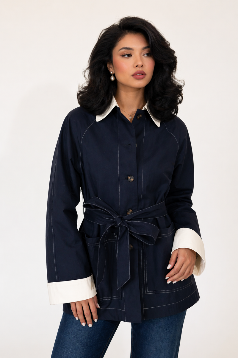 The Luxe Tie Waist Trench
