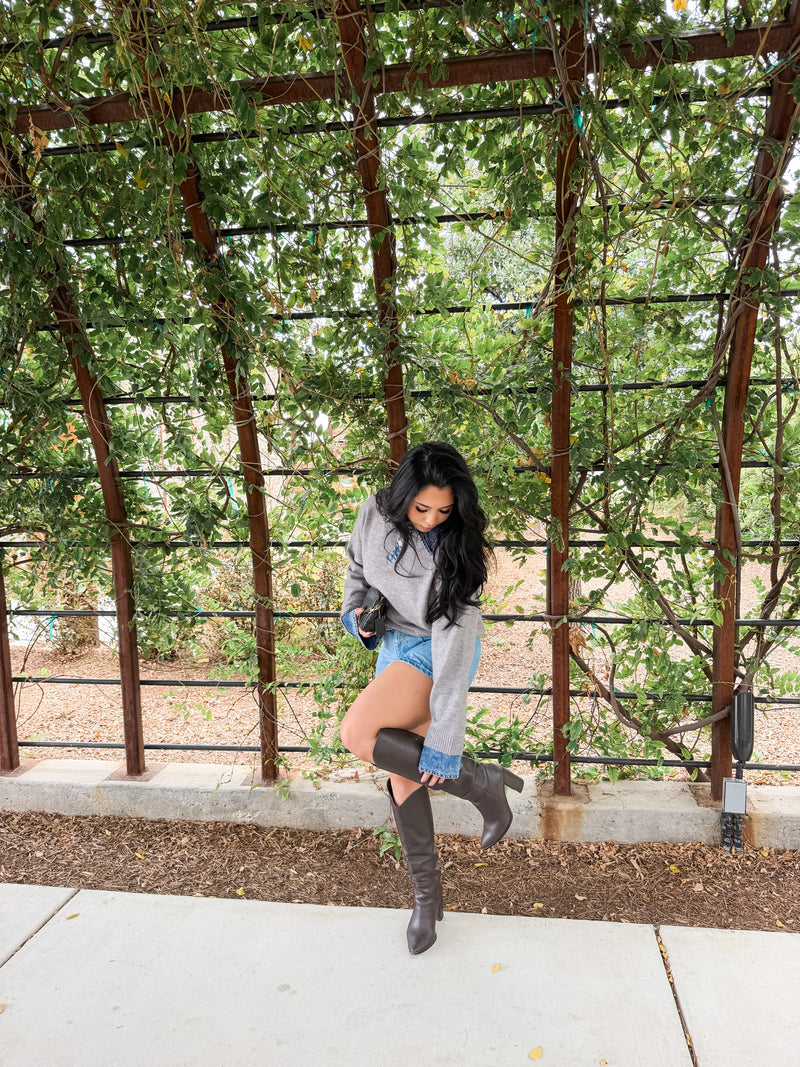 The Denim Detail Knit