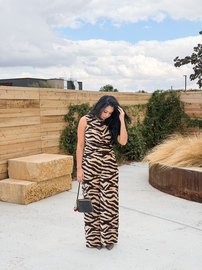 The Zebra Print Pant Set