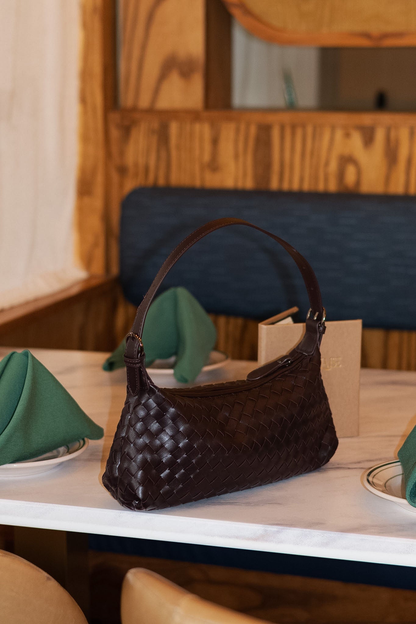 The Audrey Woven Shoulder Bag
