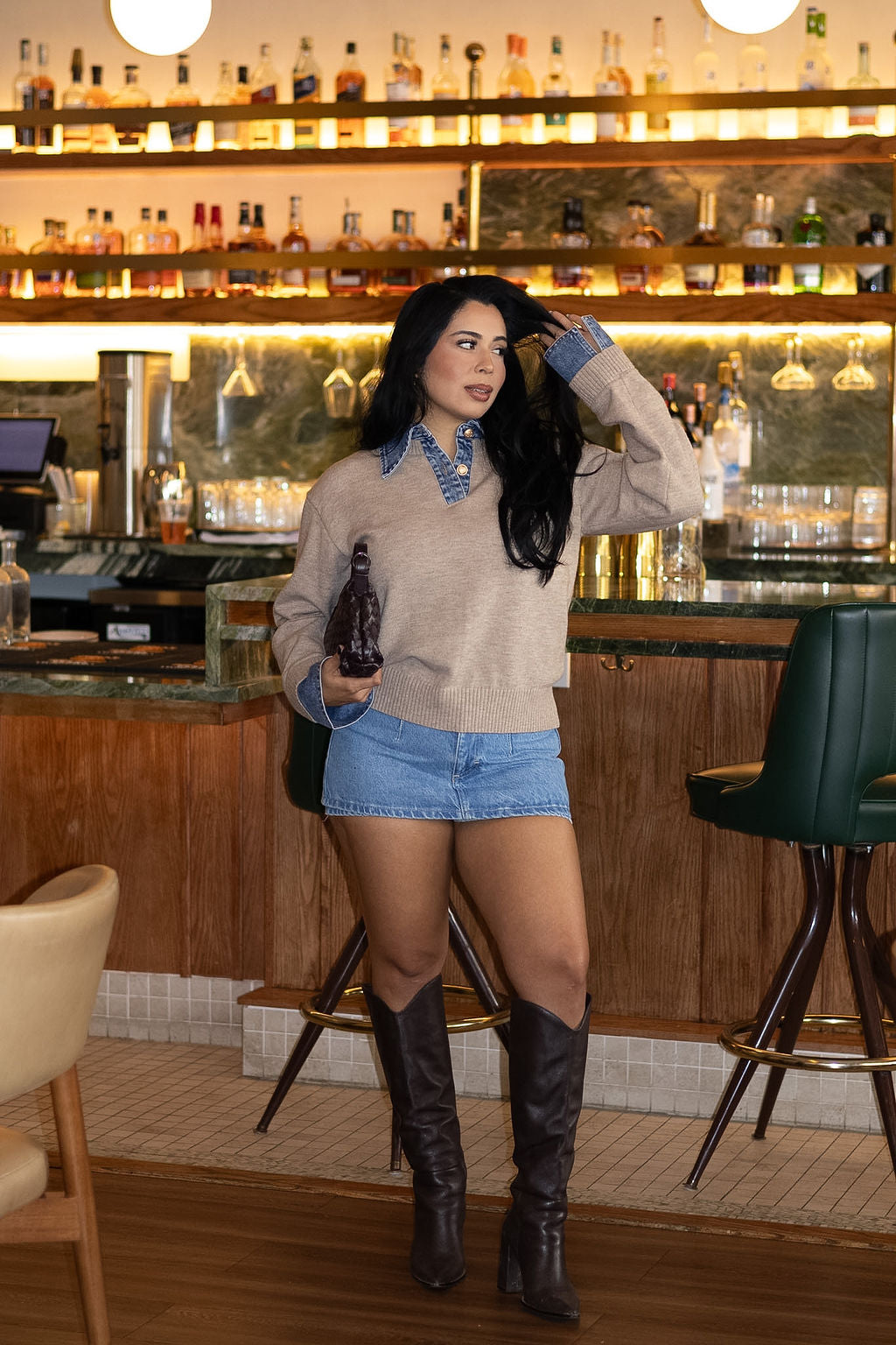 The Denim Detail Knit