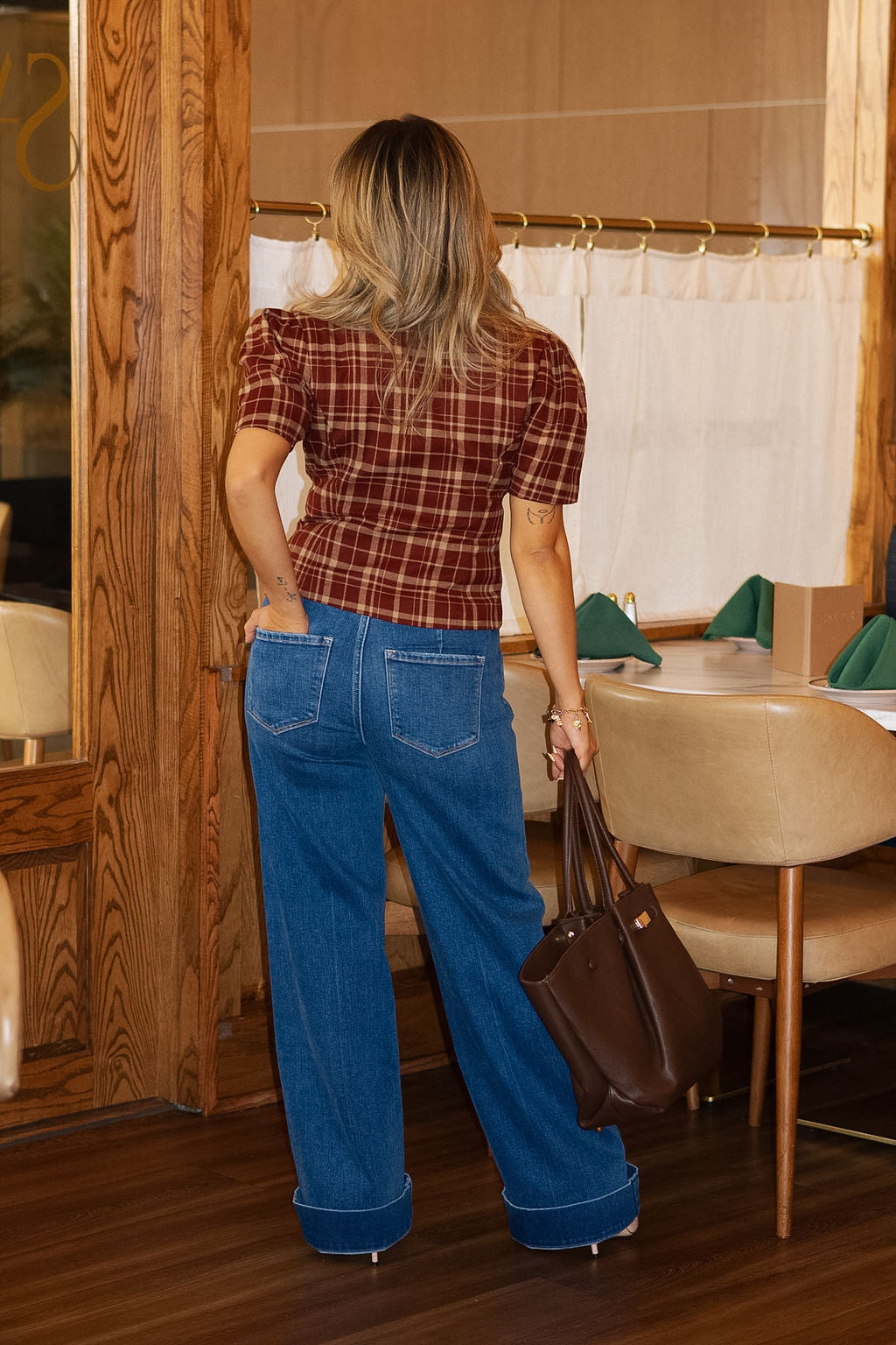 The Plaid Puff Sleeve Blouse