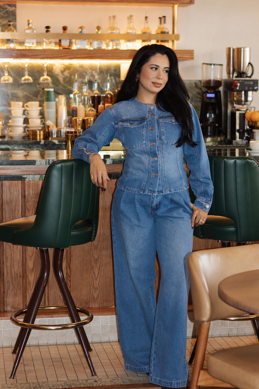 The Monroe Denim Top