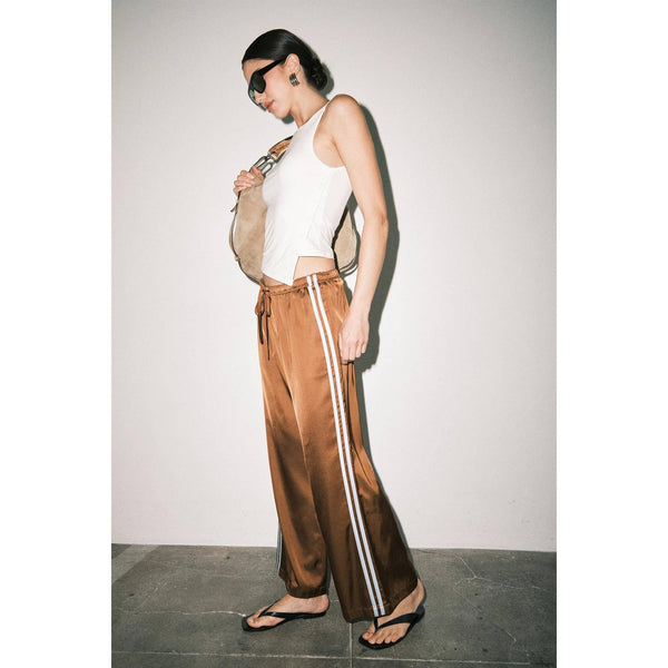The Contrast Stripe Satin Pant