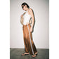 The Contrast Stripe Satin Pant