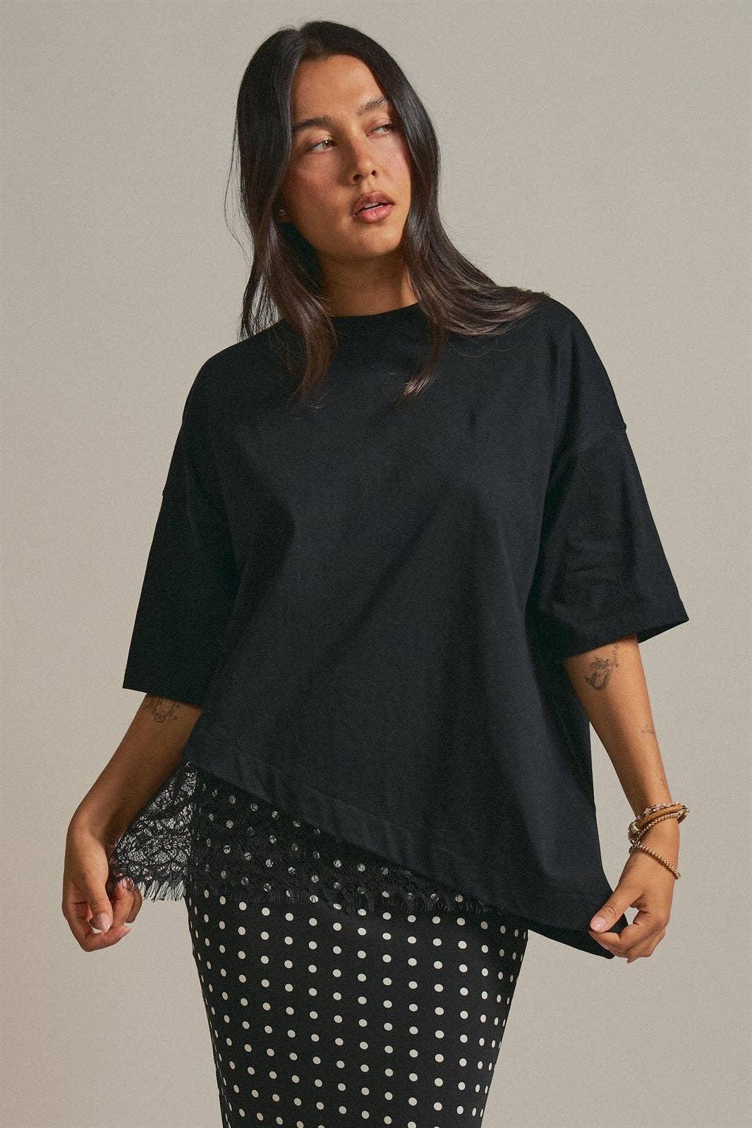 The Everyday Lace Hem Tee