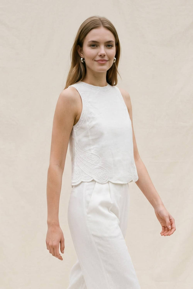 The Isla Embroidered Top