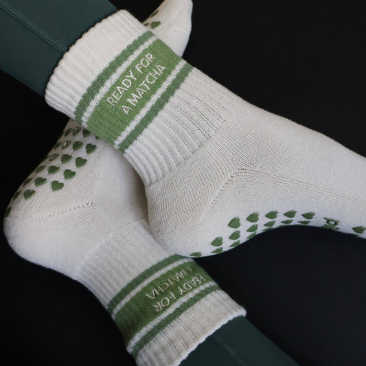 Ready for a Matcha Grip Socks
