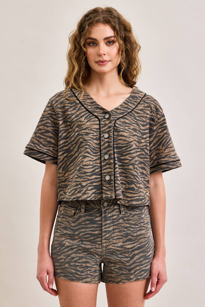 HIDDEN Jeans Tiger Crop Shirt