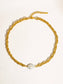 18K Gold Pearl Chain Necklace