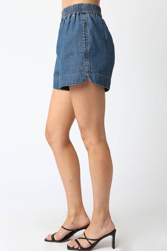 Melody Denim Shorts: Denim / M
