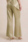 The Olive Satin Pants