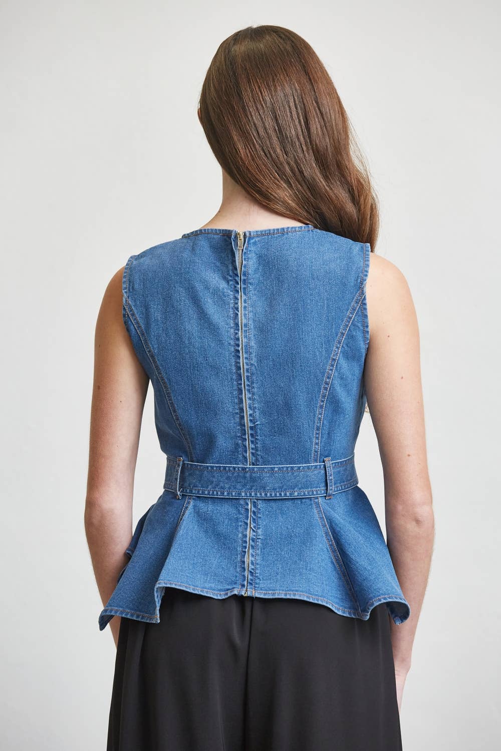 The Boat Neck Denim Top